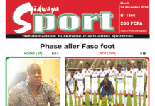 Une Sidwaya Sport du 24 décembre 2019