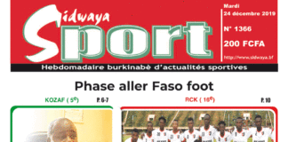 Une Sidwaya Sport du 24 décembre 2019
