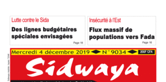 Une sidwaya du 04 19 2019