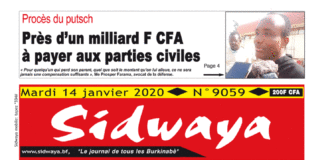Une Sidwaya du 14 01 2020