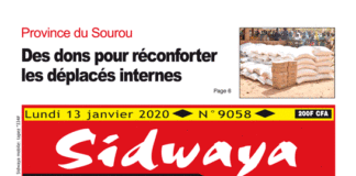 Une Sidwaya du 13 01 2020