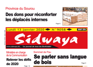 Une Sidwaya du 13 01 2020