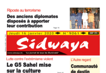 Une Sidwaya du 16 janvier 2020