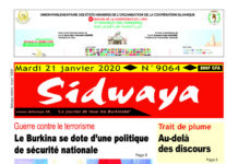 Une du 21-01-2020