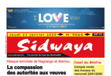 Une sidwaya du 23 01 2020