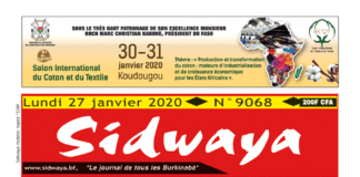 Une Sidwaya du 27 janvier 2020