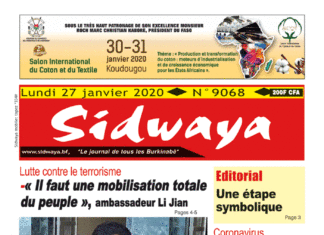 Une Sidwaya du 27 janvier 2020