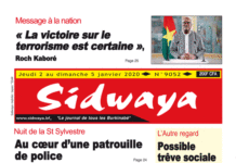 Une Sidwaya du 02 01 2020