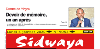 Une Sidwaya du 06 janvier 2020