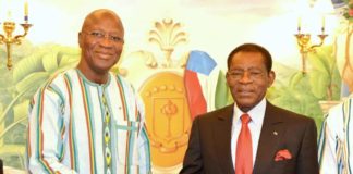 Guinée Équatoriale : Christophe Joseph Marie Dabiré reçu en audience par Teodoro Obiang Nguema Mbasogo.
