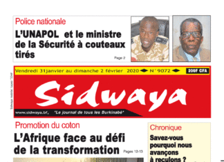 Une sidwaya du 31 01 2020