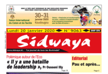Une Sidwaya du 20 01 2020