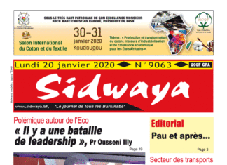 Une Sidwaya du 20 01 2020