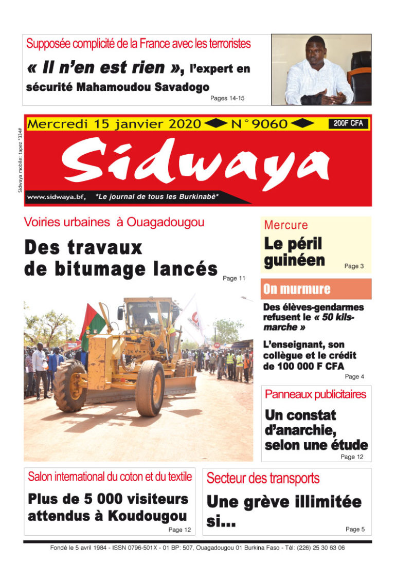 Une du 15-01-2020