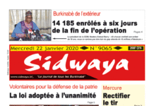Une Sidwaya du 22 01 2020