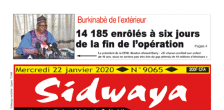 Une Sidwaya du 22 01 2020
