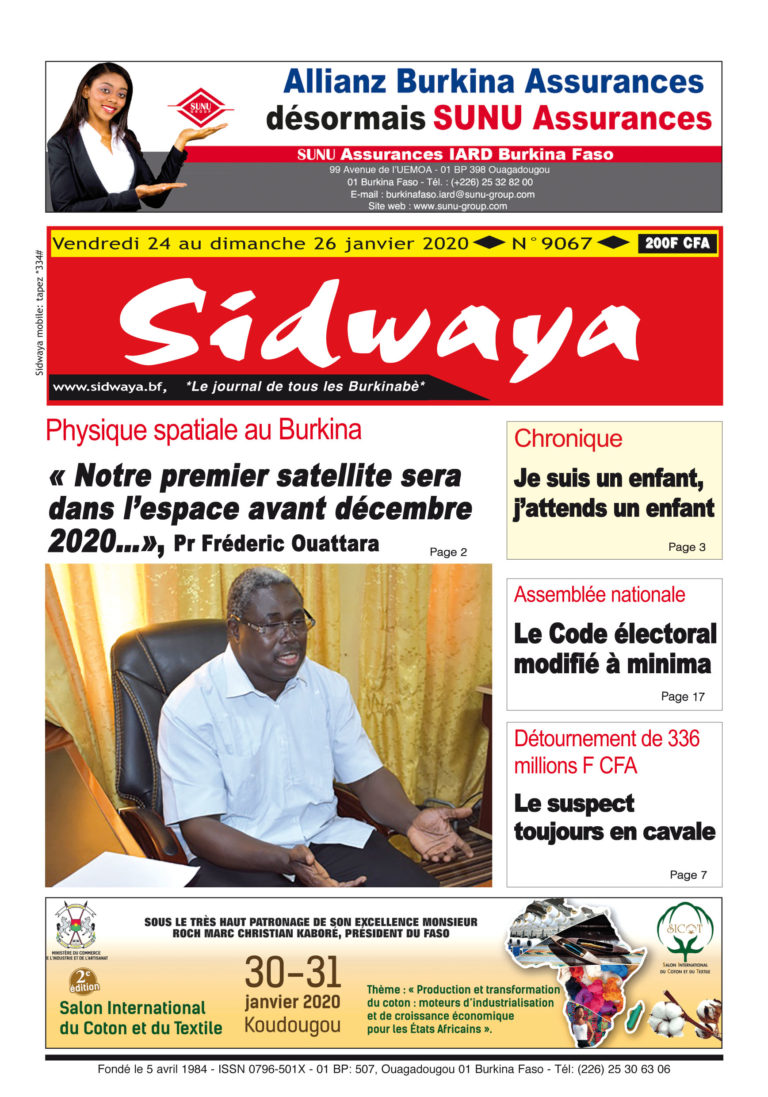 Une du 24 01 2020