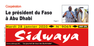 Une sidwaya du 28 01 2020