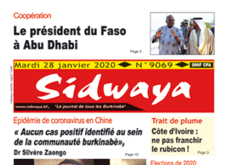 Une sidwaya du 28 01 2020