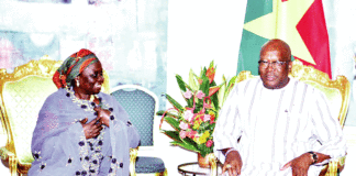 L’au revoir de l’ambassadrice du Nigeria au président du Faso