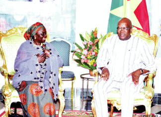 L’au revoir de l’ambassadrice du Nigeria au président du Faso