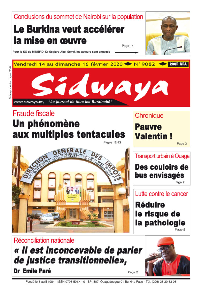 Une du 14-02-2020