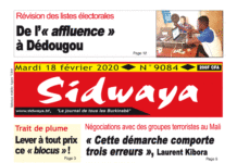 Une sidwaya du 18 02 2020