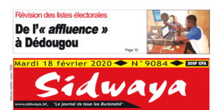 Une sidwaya du 18 02 2020