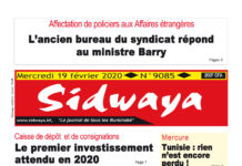Une du 19-02-2020