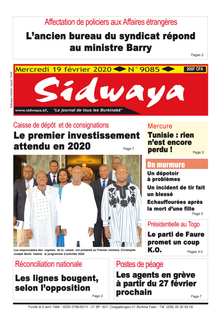 Une du 19-02-2020