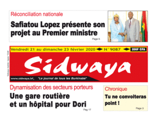 Une sidwaya du 21 02 2020