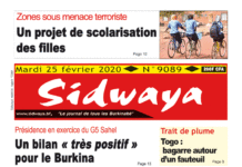 Une Sidwaya du 25 février 2020
