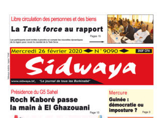 Une Sidwaya du 26 02 2020