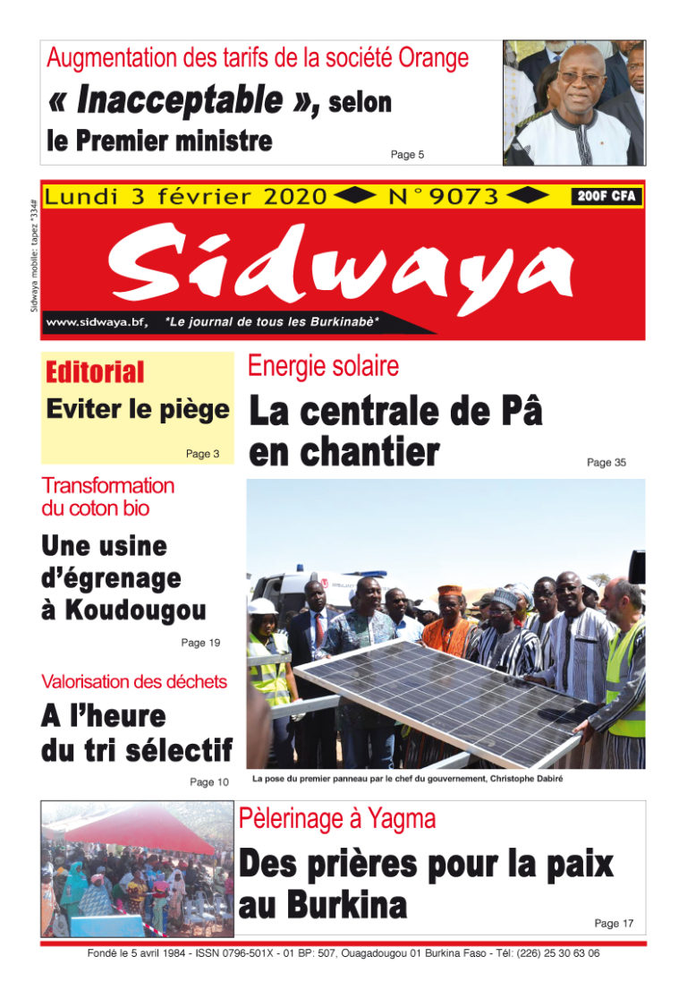 Une du 03-02-2020