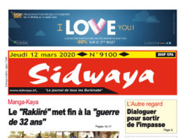 une Sidwaya du 12 03 2020