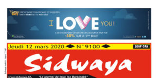 une Sidwaya du 12 03 2020