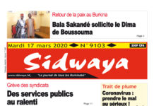 Une du 17-03-2020