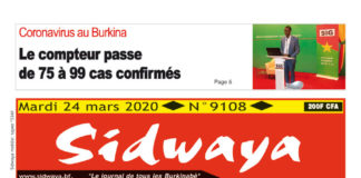 Une Sidwaya du 24 mars 2020