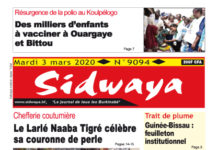 Une du 03-03-2020