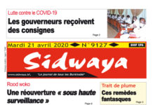 Une du 21-04-2020