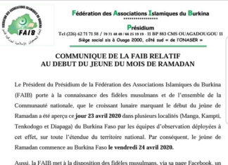 Début du jeûne du mois de ramadan