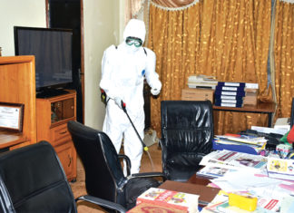 Prévention du Coronavirus : des bureaux des Editions Sidwaya désinfectés