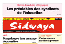 Une du 16-04-2020