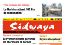 Une Sidwaya du 22-04-2020
