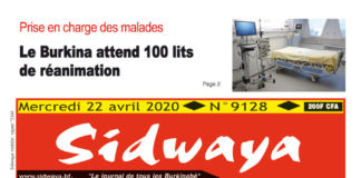 Une Sidwaya du 22-04-2020