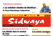 Une Sidwaya du 08 04 2020