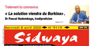 Une Sidwaya du 08 04 2020