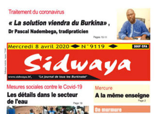 Une Sidwaya du 08 04 2020