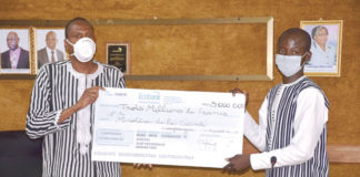 Maladie à coronavirus La SONATUR met 3 millions F CFA dans la lutte