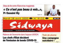 Une Sidwaya du 28 04 2020